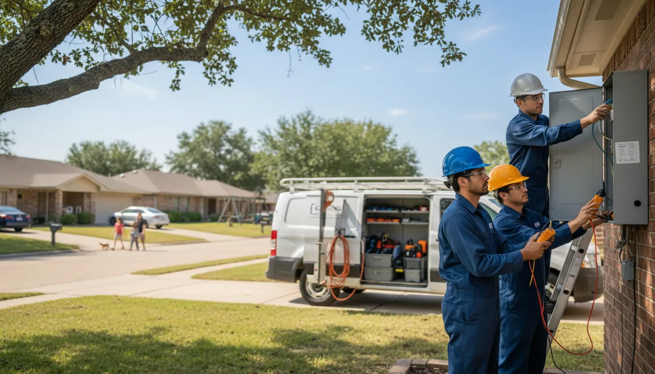 Certified electrician providing emergency electrical services in Staples, TX